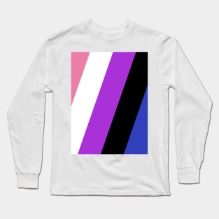 Proud Gender Fluid Pride Flag (Proud LGBTQ+ Community Pride Flag) v2 Long Sleeve T-Shirt